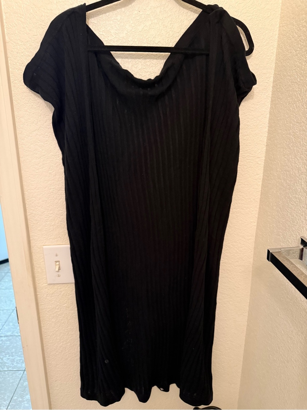 lululemon athletica Black Ribbed Cape Poncho